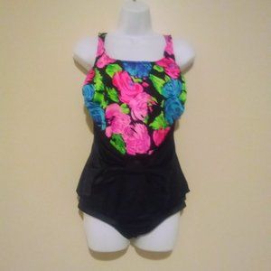 1980s Vintage Slim Allure One Piece Swimsuit